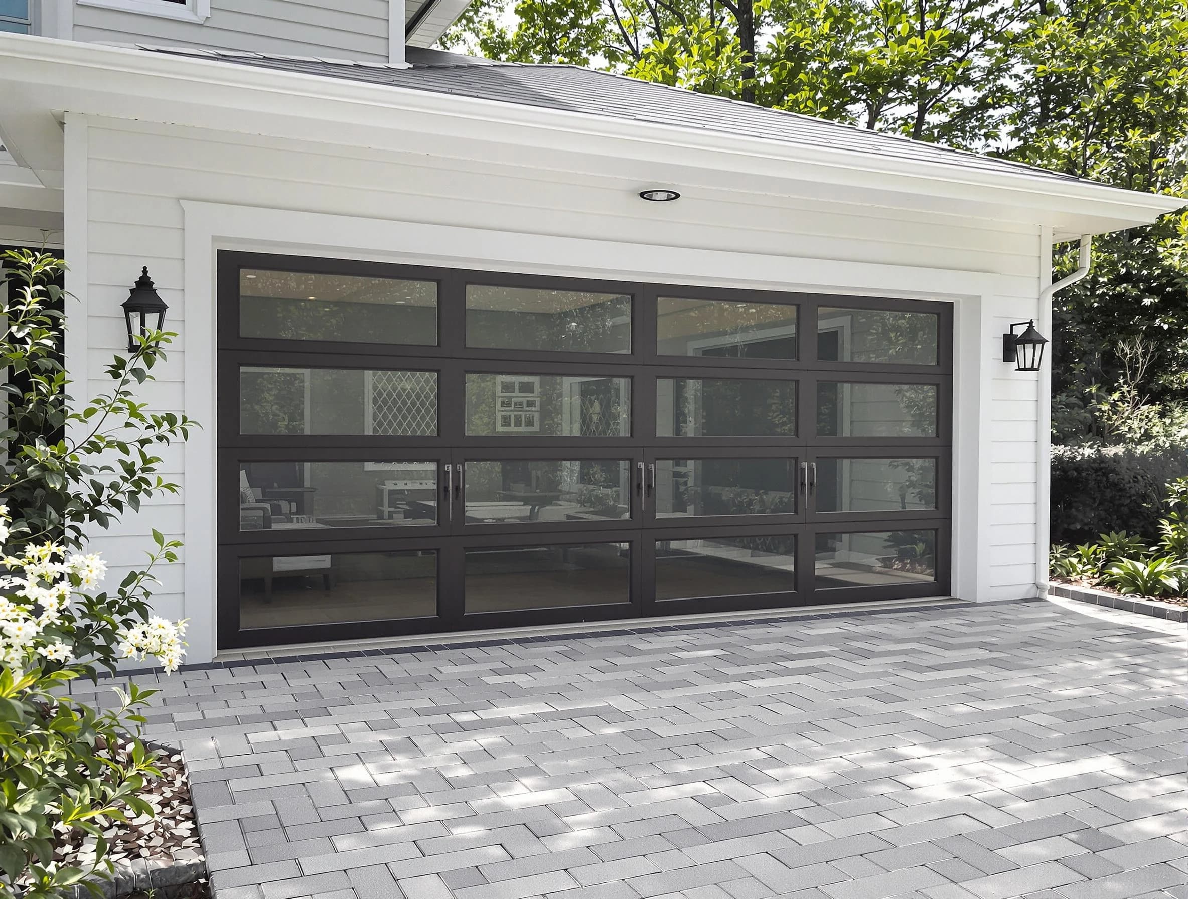 Needham Garage Door Repair design specialist presenting custom garage door options to Needham homeowner