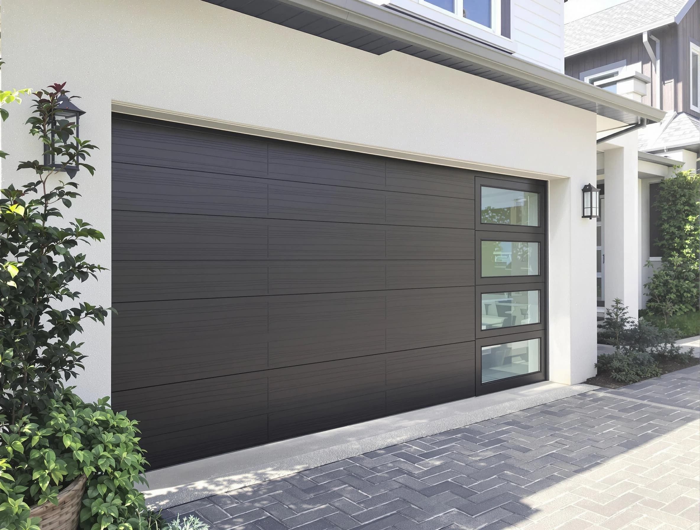 Custom garage door installation by Needham Garage Door Repair in Needham