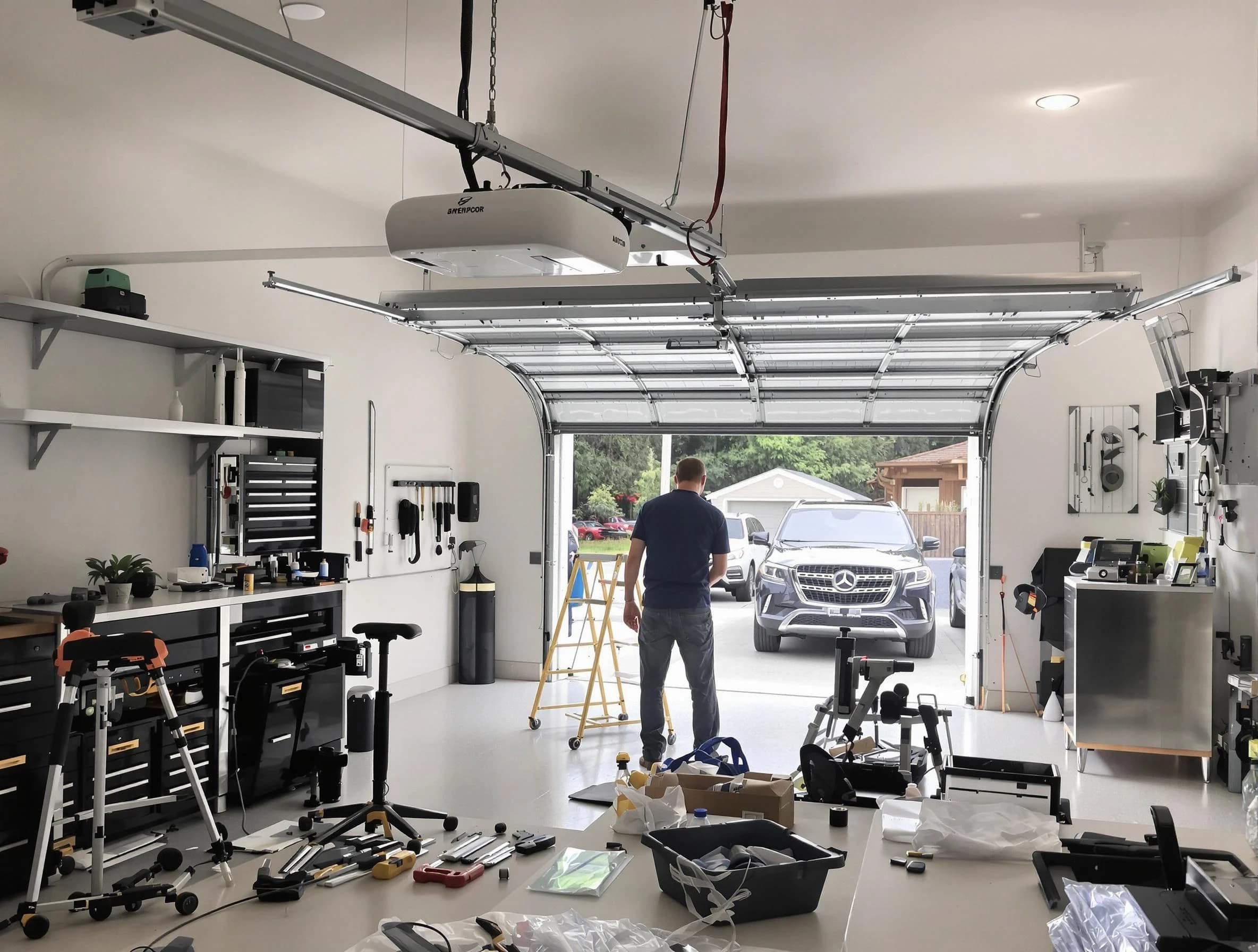 Garage door opener installation by Needham Garage Door Repair in Needham