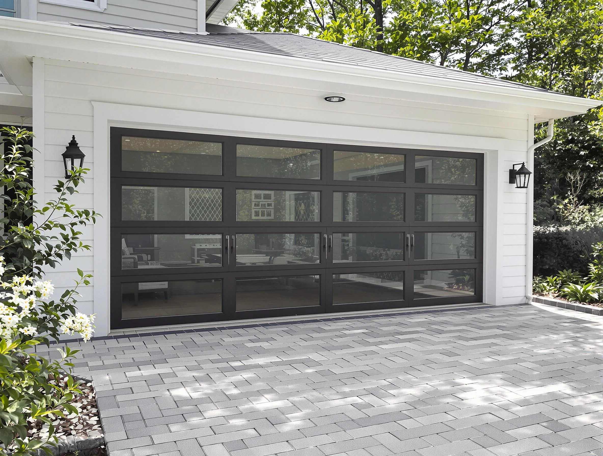 Needham Garage Door Repair design specialist presenting custom garage door options to Needham homeowner
