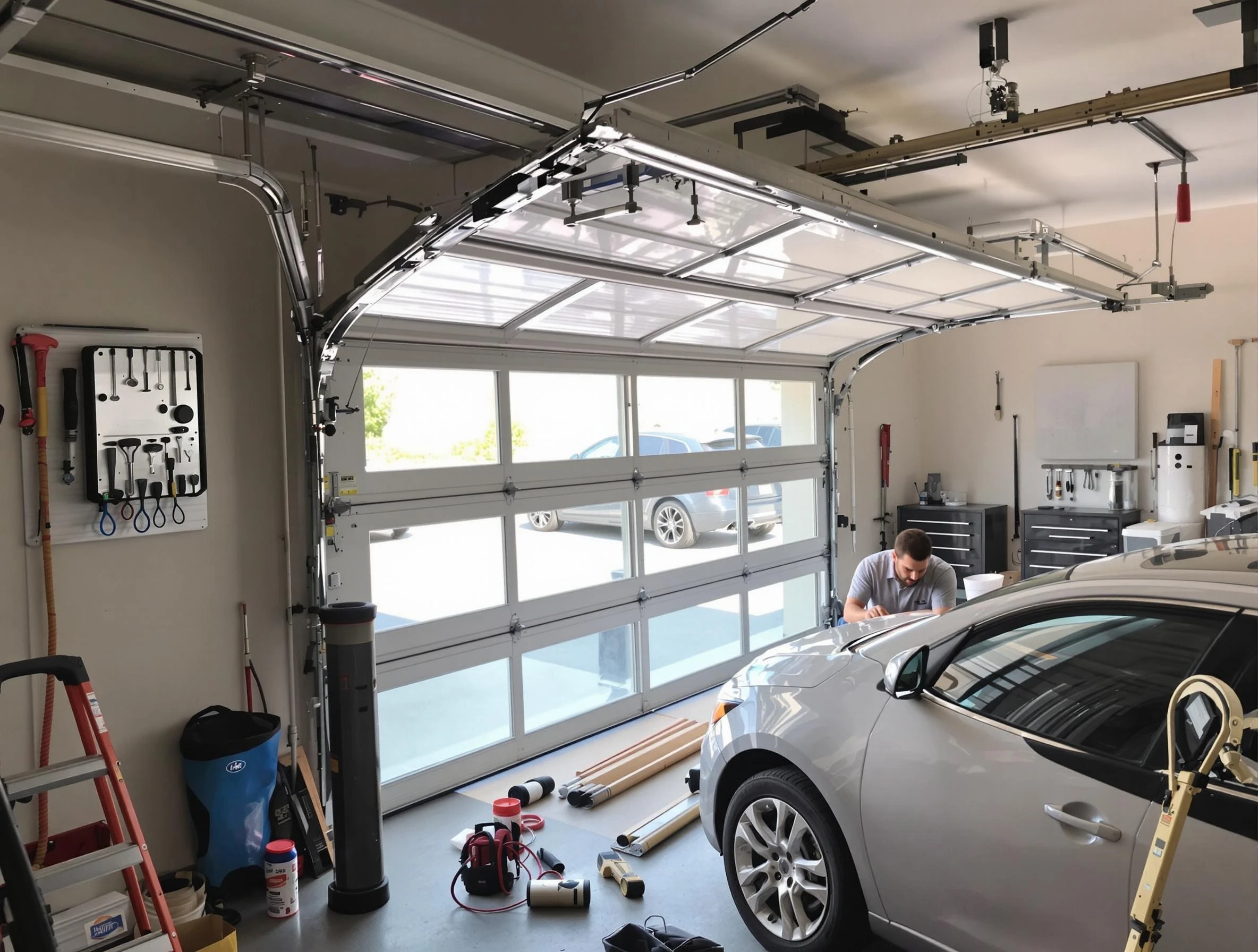 Garage door noise reduction service by Needham Garage Door Repair in Needham