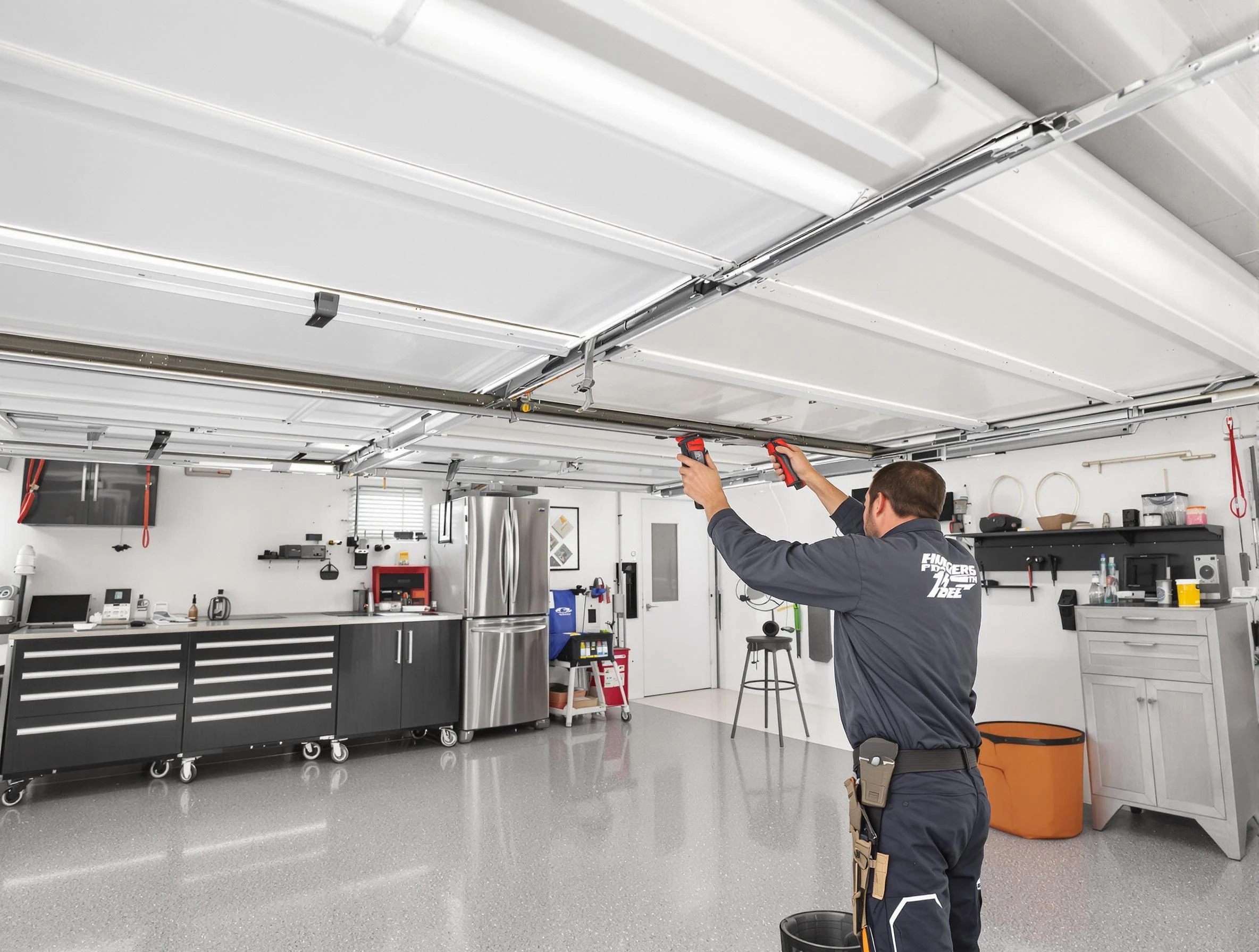 Overhead garage door repair service by Needham Garage Door Repair in Needham